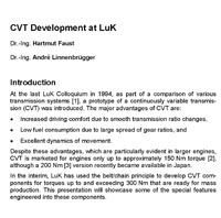 CVT Development at LuK